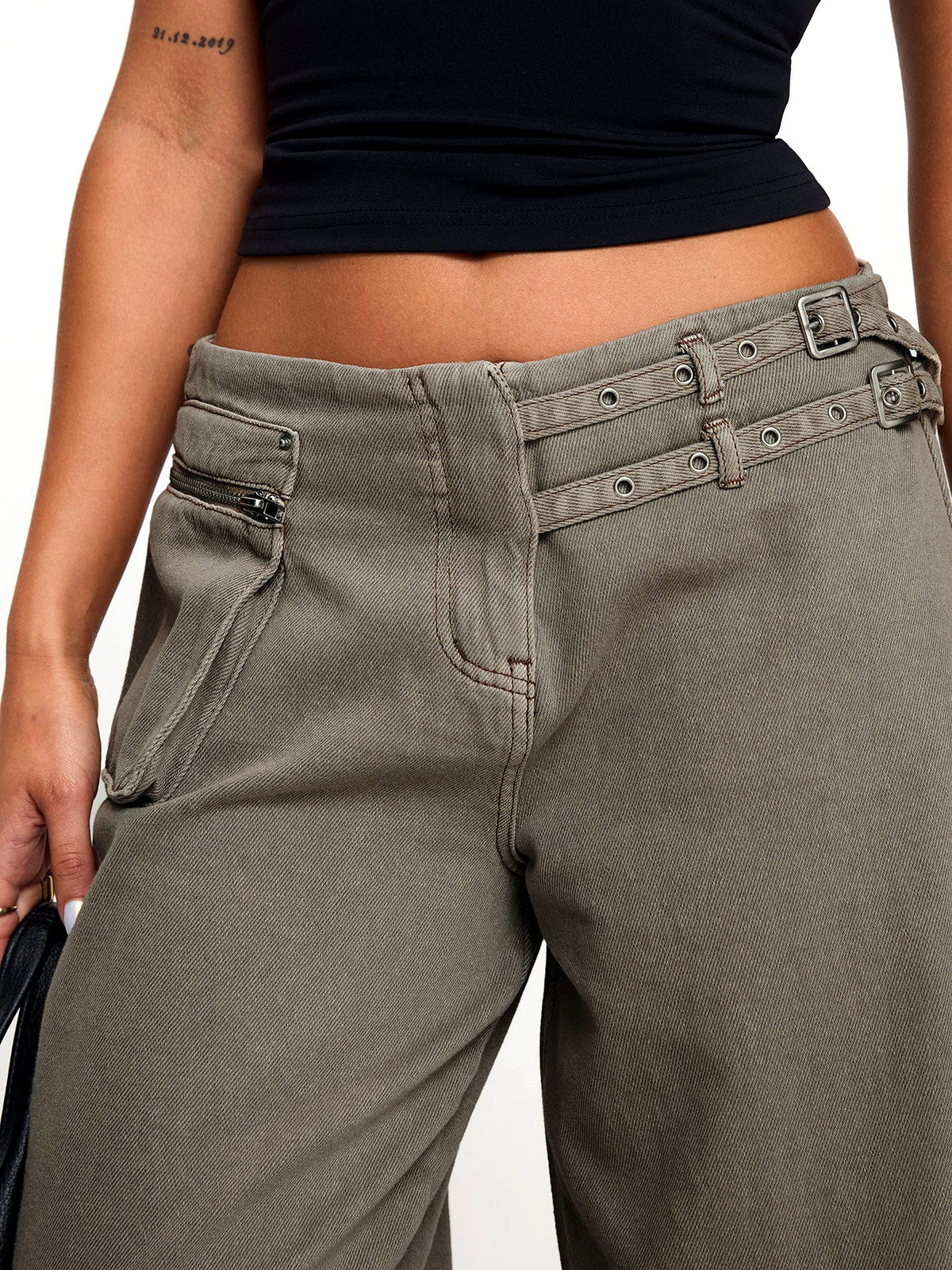 Women's Elastic Waist Wide Leg Pants Loose Casual Fall Winter Trousers - product detail view 15