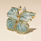 Blue crystal butterfly original brooch women's jewelry gift with box
