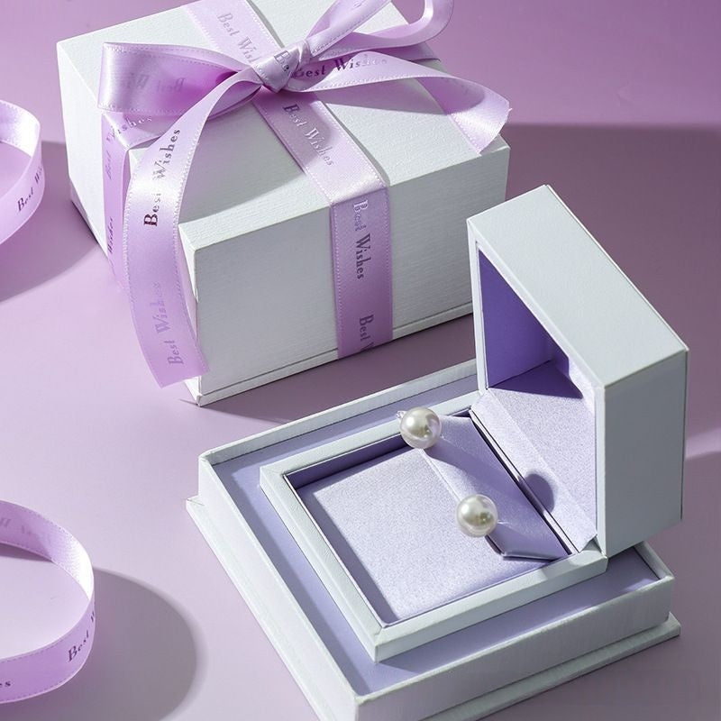 Luxurious purple jewelry box set, best souvenir case for necklace brooches rings