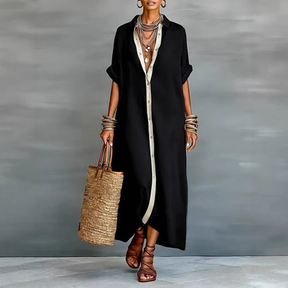 Boho Oversized Shirt Dress for Summer Elegance