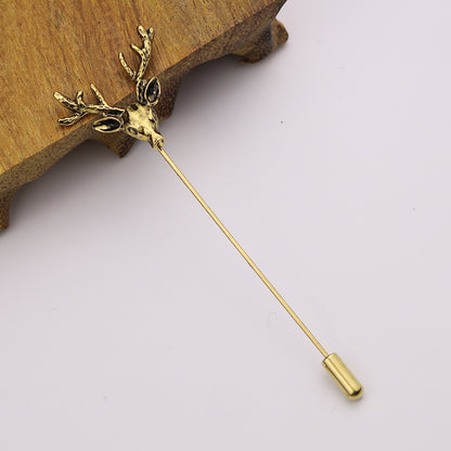 Deer antler design men's suits lapel pin