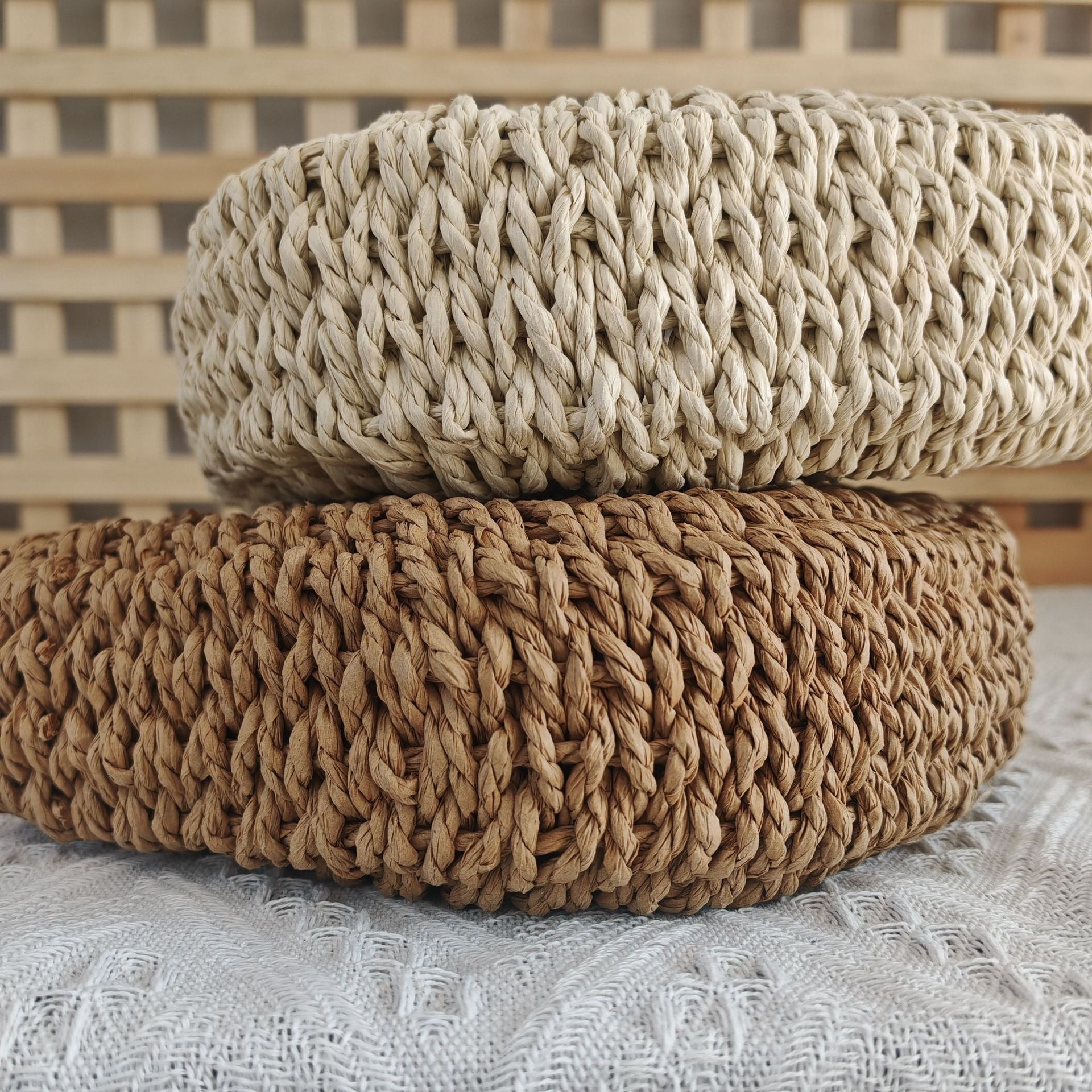 Handmade Half-Moon Straw Crossbody Bag - Vintage Paper Rope Woven Tote & Beach Shoulder Purse with Top Handle