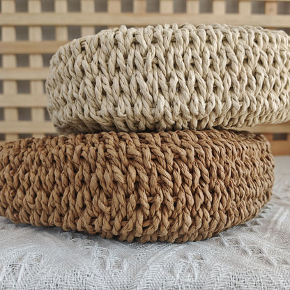 Handmade Half-Moon Straw Crossbody Bag - Vintage Paper Rope Woven Tote & Beach Shoulder Purse with Top Handle