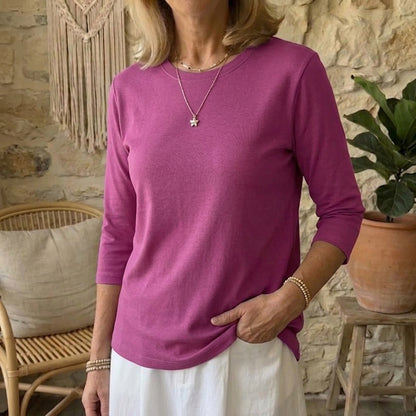 Cozy Minimalist Half-sleeve 100% Cotton T-shirt