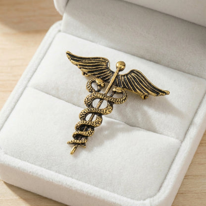 Pins à Revers Vintage Caducée Sceptre de Mercure Hermès