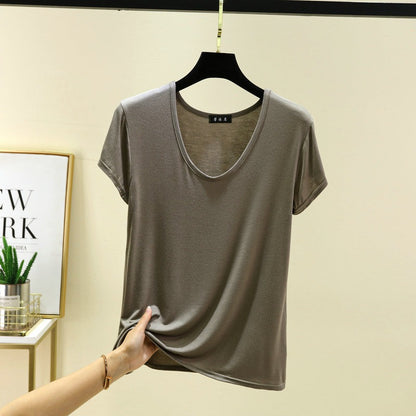 Super Soft Modal Scoop Neck Top | Lightweight Breathable Summer Basclayer Tee