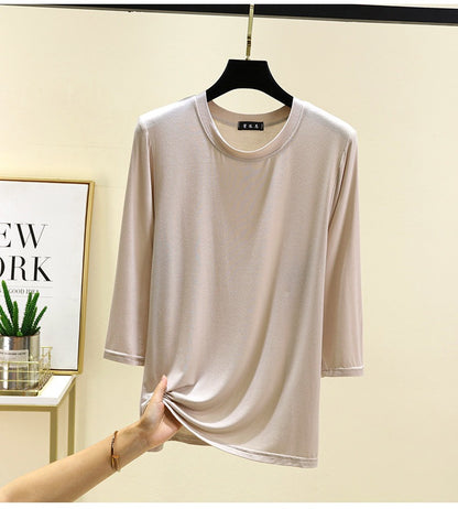 Premium Modal 3/4 Sleeve Top - Lightweight Comfy Tee in Plus Sizes