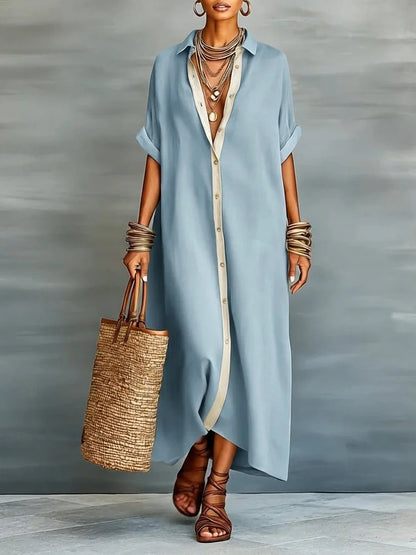 Boho Oversized Shirt Dress for Summer Elegance