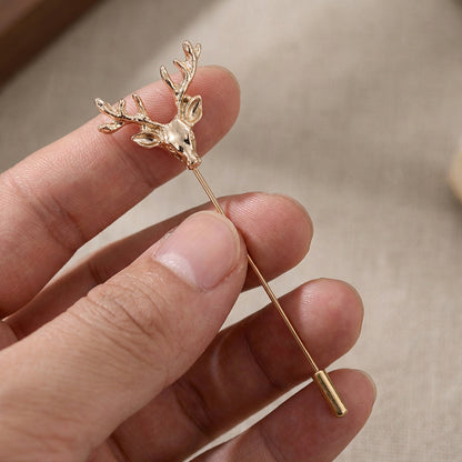 Deer antler design men's suits lapel pin