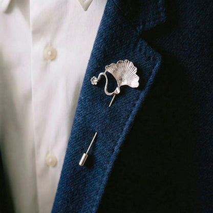 Lucky Ginkgo Leaf Design Men's Lapel Pins