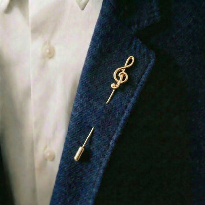 Elegant musical note design lapel pins, men's and women's party jewerly suits brooches