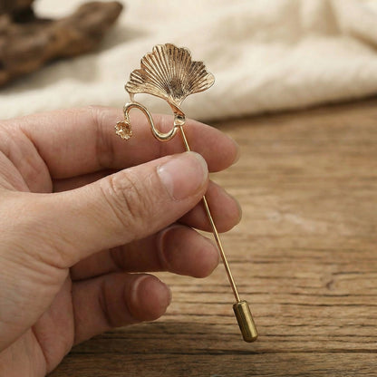 Lucky Ginkgo Leaf Design Men's Lapel Pins