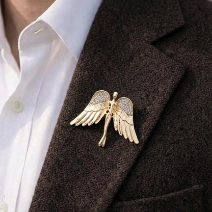 Zircon Angel Design Men's Suits Lapel Pins