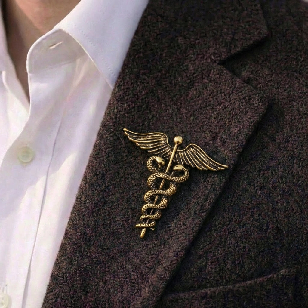 Caduceus Hermes Mercury's Scepter Vintage Lapel Pins