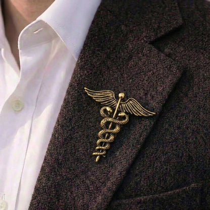 Pins à Revers Vintage Caducée Sceptre de Mercure Hermès