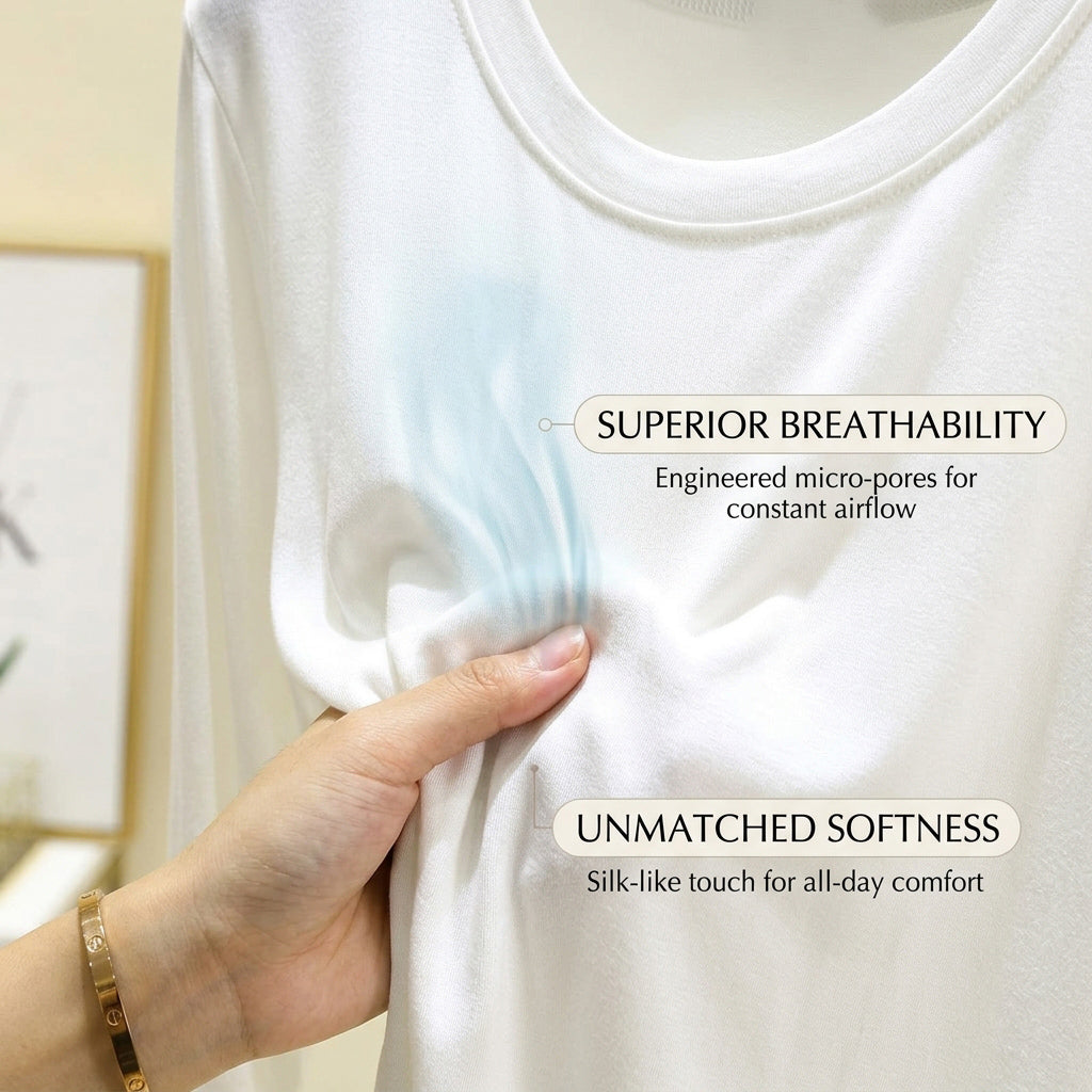 Premium Modal 3/4 Sleeve Top - Lightweight Comfy Tee in Plus Sizes