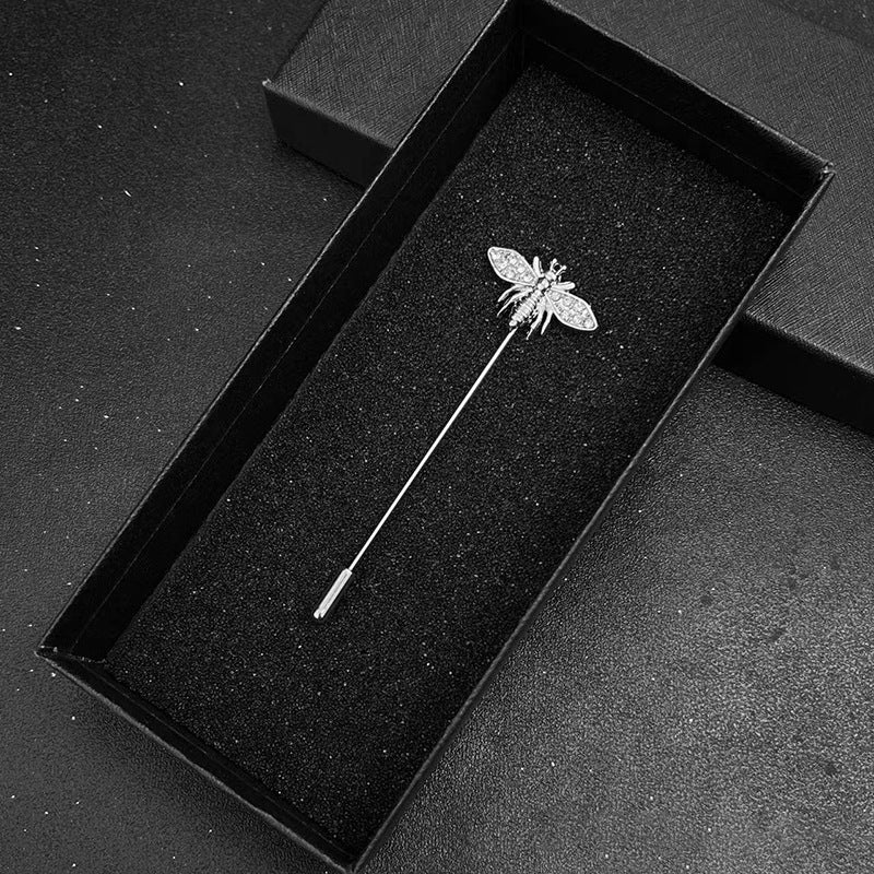 Bee rhinestone design men's lapel pins, women's suits brooches gift