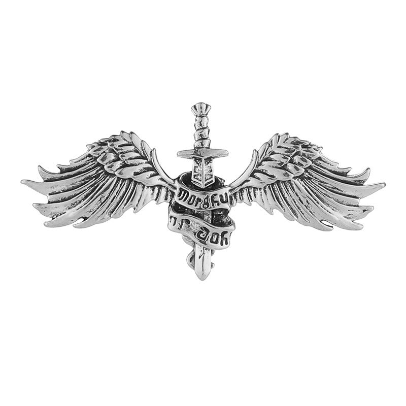 alsa Angel Guardian Sword Retro Men's Lapel Pins Suit Brooches