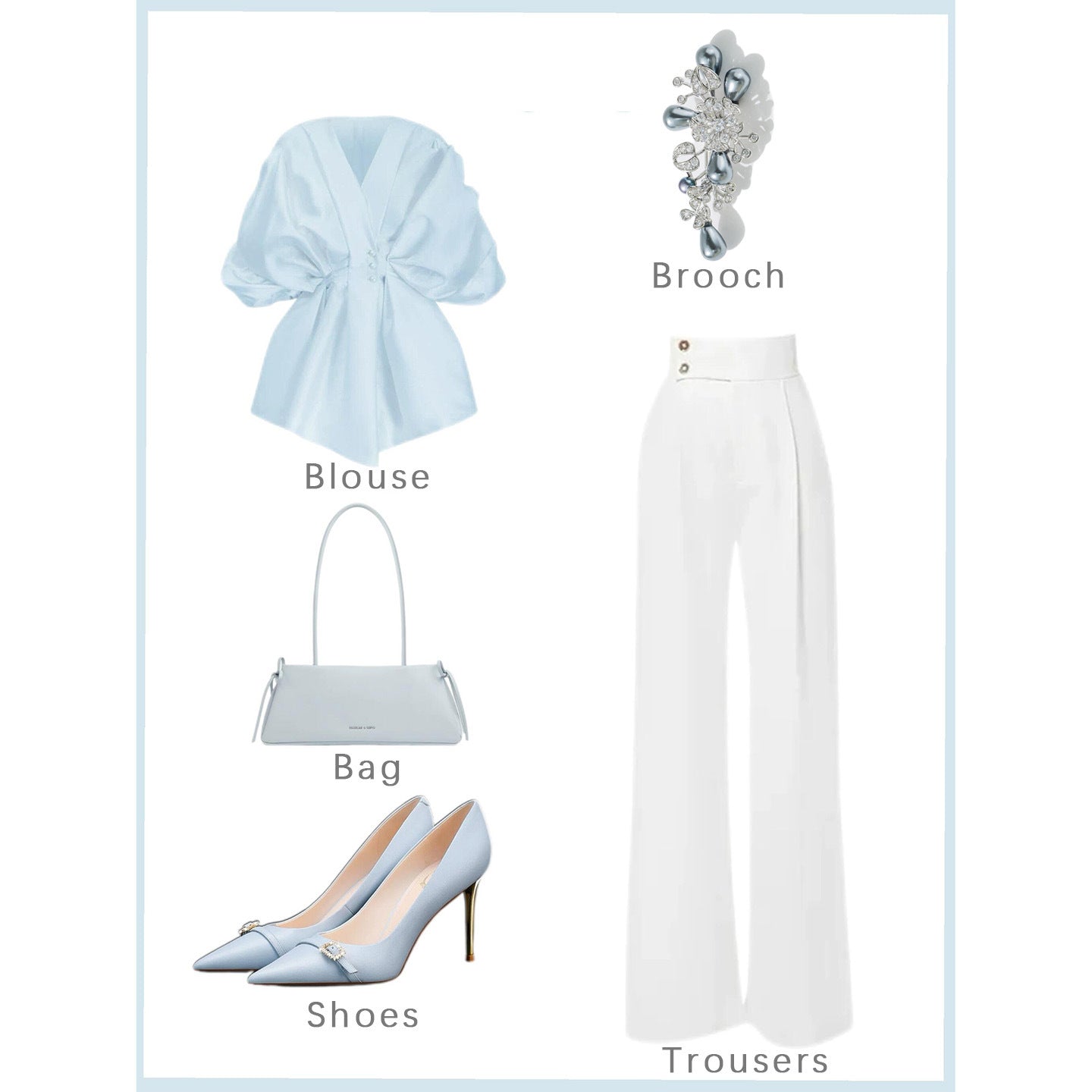 Vintage Lucky Clover Brooch, Natural Black Pearl Wedding Brooch