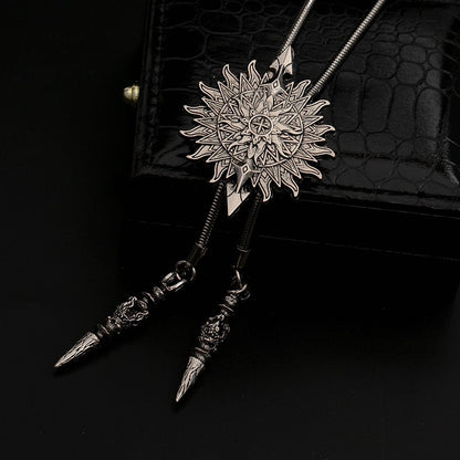 Metal Chain Bolo Tie Men's Adjustable Necklace Bow Tie Bow Flower Personalized New Shirt Bow Tie