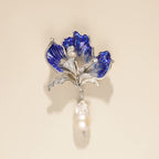 Natural pearl jasmine brooch High-end luxury exquisite wedding brooch