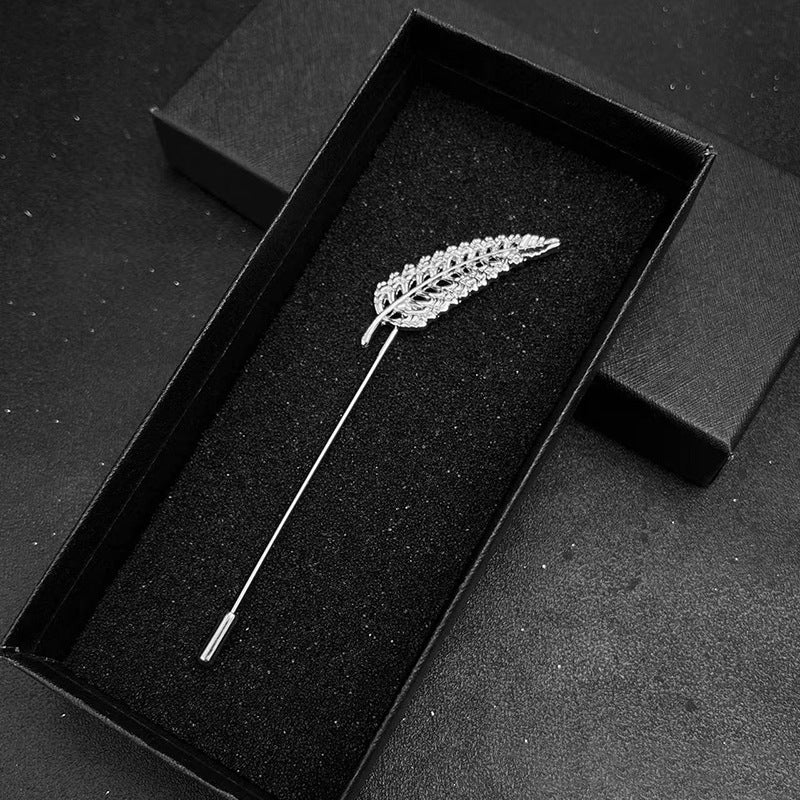 Leaf design men's suits lapel pins