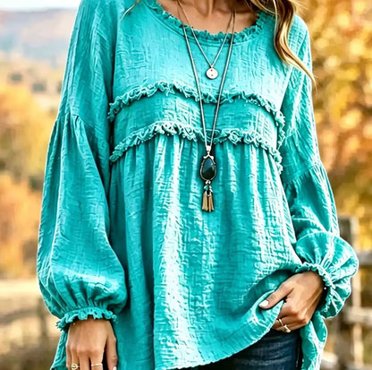 Fringe-Trim Lace-Trim Patchwork Accessory
