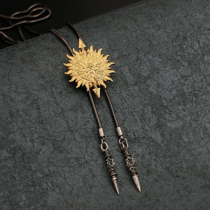Metal Chain Bolo Tie Men's Adjustable Necklace Bow Tie Bow Flower Personalized New Shirt Bow Tie