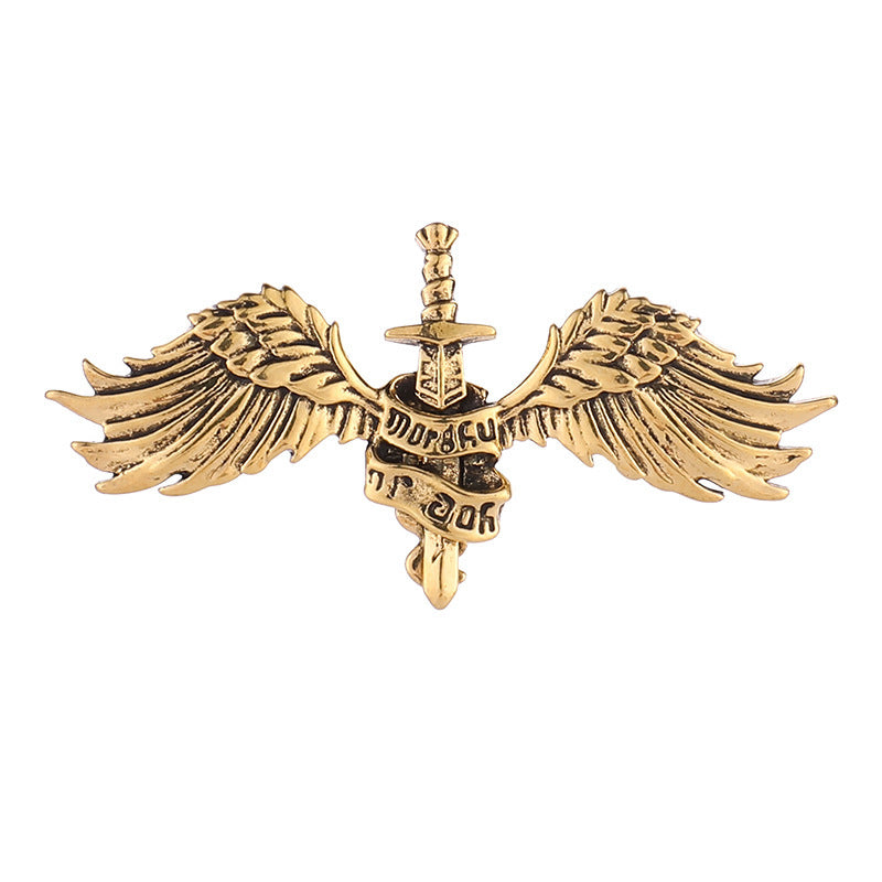 alsa Angel Guardian Sword Retro Men's Lapel Pins Suit Brooches