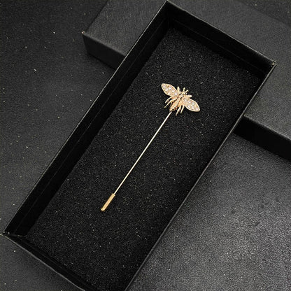 Bee rhinestone design men's lapel pins, women's suits brooches gift