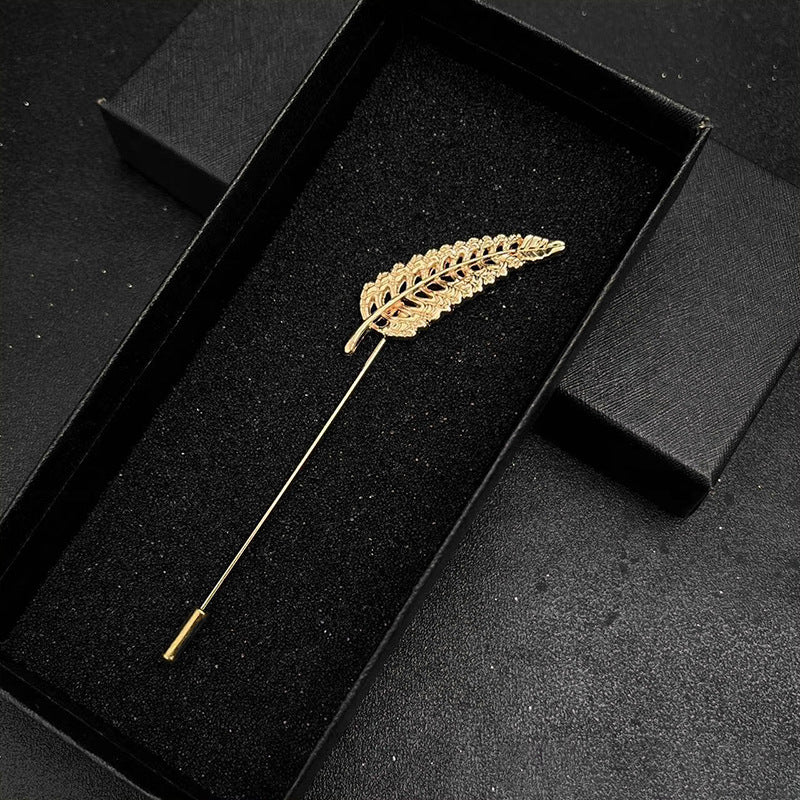 Leaf design men's suits lapel pins