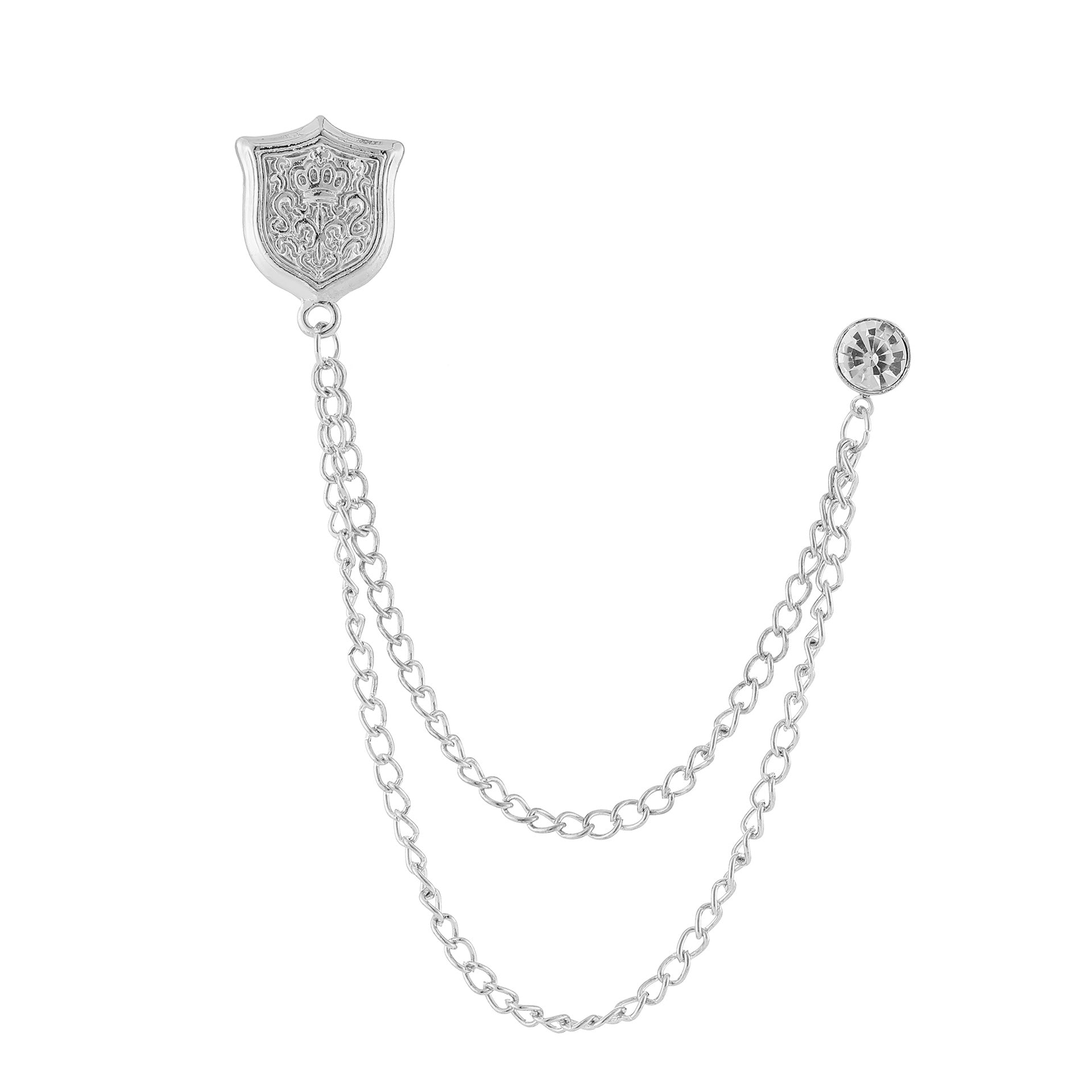 Vintage aristocratic lapel pins with zircon chians