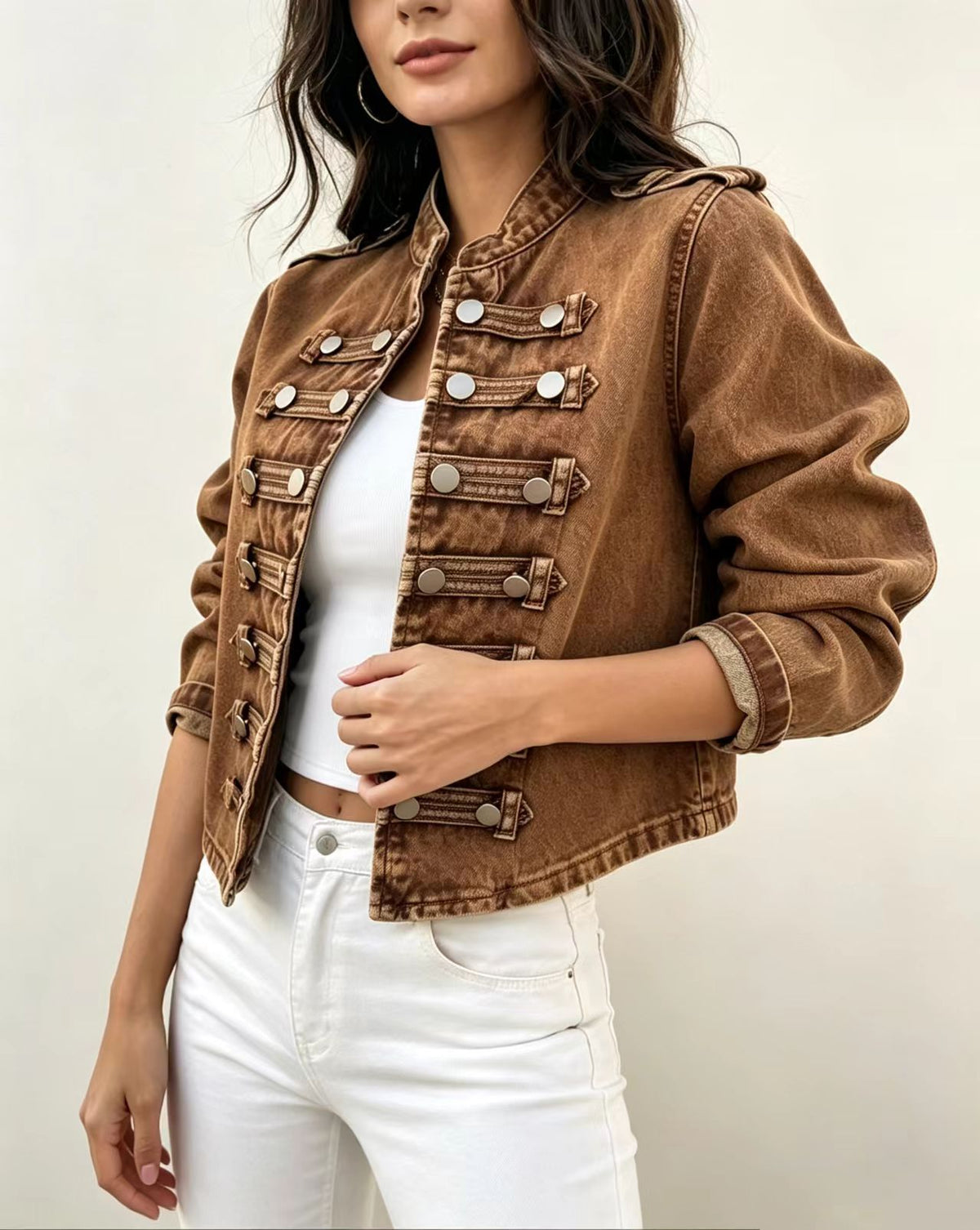 Women's Denim Long-Sleeve Jacket