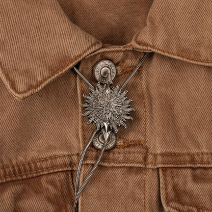 Metal Chain Bolo Tie Men's Adjustable Necklace Bow Tie Bow Flower Personalized New Shirt Bow Tie
