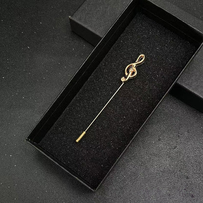 Elegant musical note design lapel pins, men's and women's party jewerly suits brooches