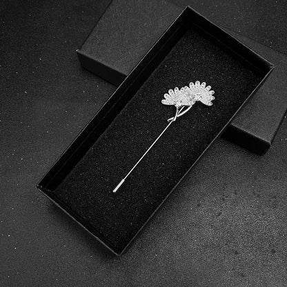 Double sunflower design lapel pins