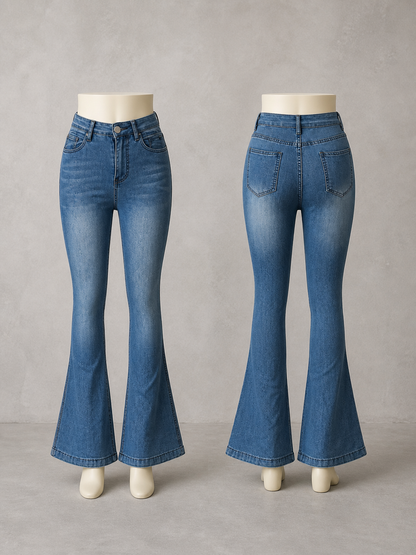Women's Denim High-Waist Wide-Leg Jeans