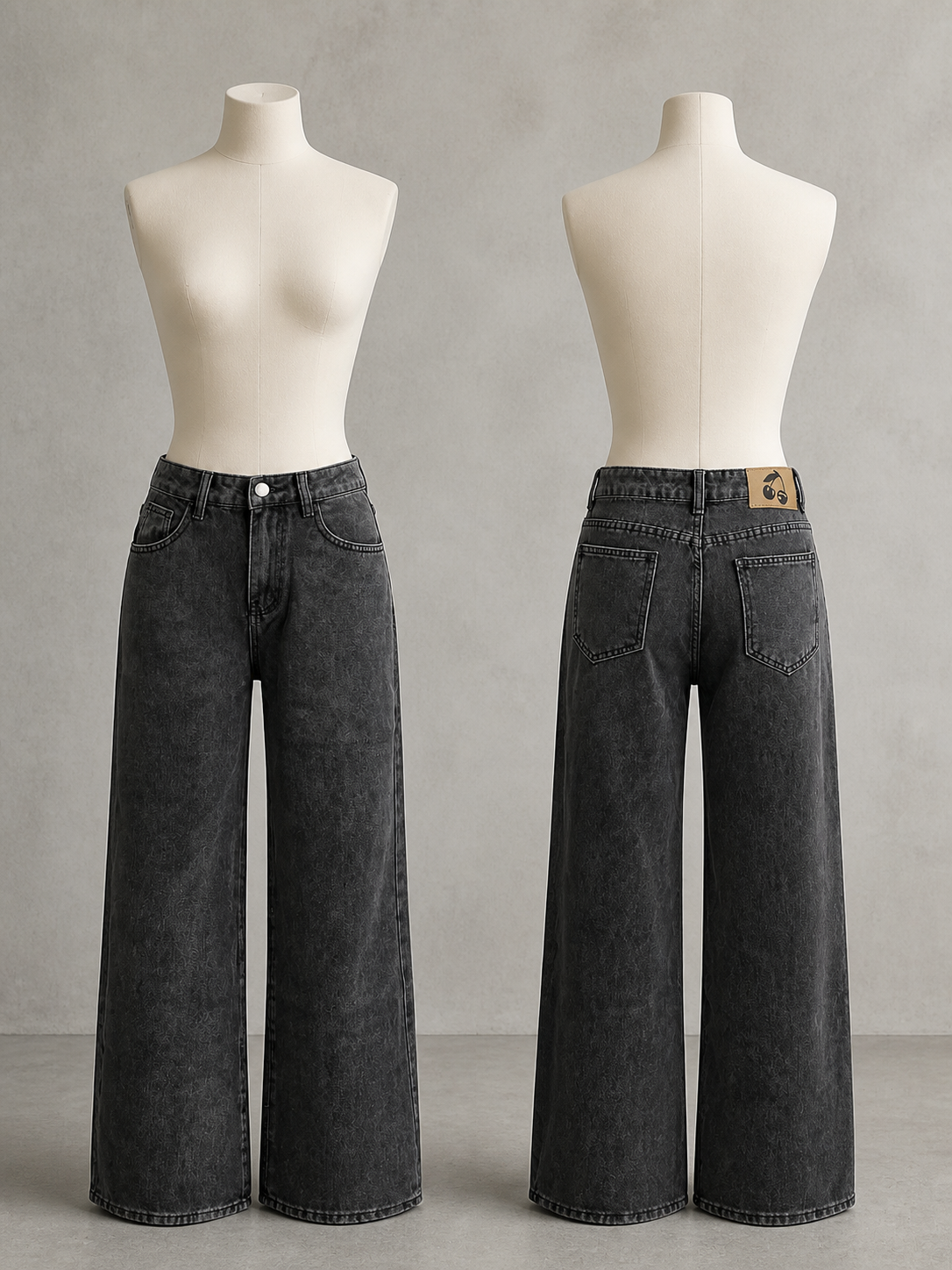 Women's Denim Mid-Rise Straight-Leg Washed Jeans