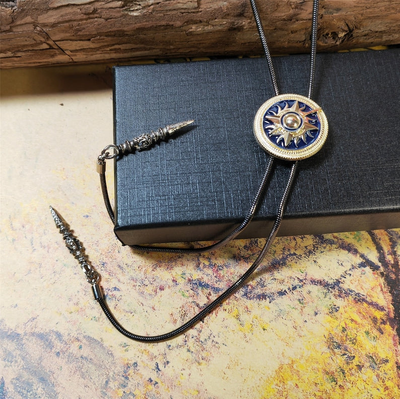 Sun Totem Bolo Tie: Western Cowboy Wedding Necktie