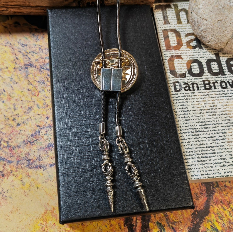 Sun Totem Bolo Tie: Western Cowboy Wedding Necktie