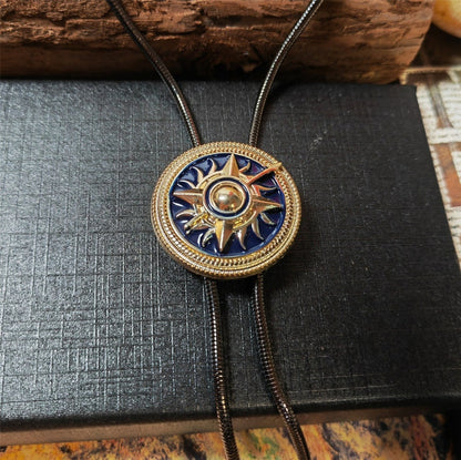 Sun Totem Bolo Tie: Western Cowboy Wedding Necktie