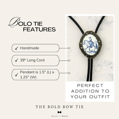 Southwestern Black Bolo Tie: Leather Cord Cowboy Necktie Onyx, Groomsmen Country Wedding