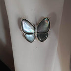 Mother of Pearl Shell Butterfly Brooch Gift Corsage