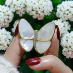 Mother of Pearl Shell Butterfly Brooch Gift Corsage