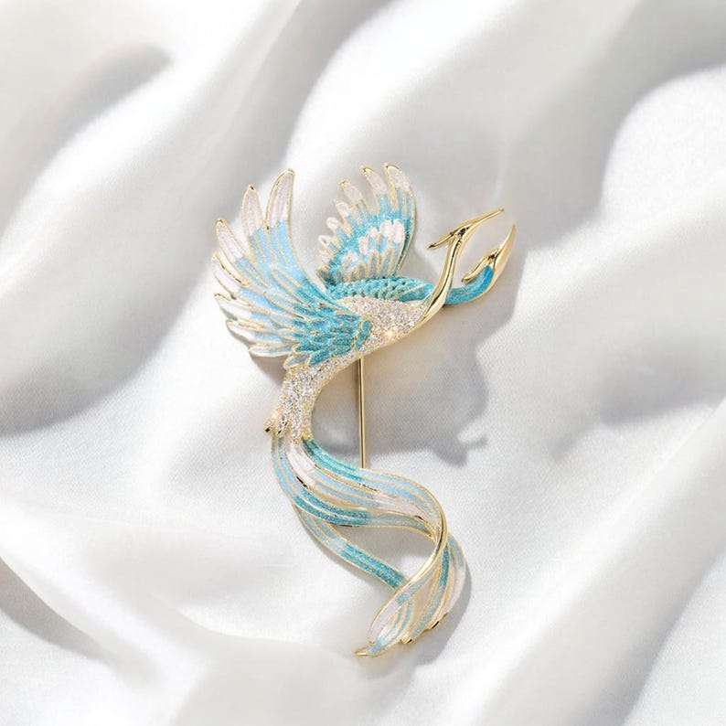 Colorful Phoenix Brooch Exquisite Enamel Pin Atmospheric Gift Jewelry