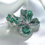 Copper zircon butterfly brooch, luxurious coat brooch 3 colors vintage jewelry