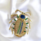 Personalized creative colorful beetle brooch High-grade zircon insect brooches