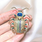 Personalized creative colorful beetle brooch High-grade zircon insect brooches
