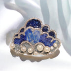 Dreamy enamel blue cloud brooch, drops oil women pearl brooches or pendant