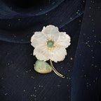 Mother-of-pearl cherry blossom brooch